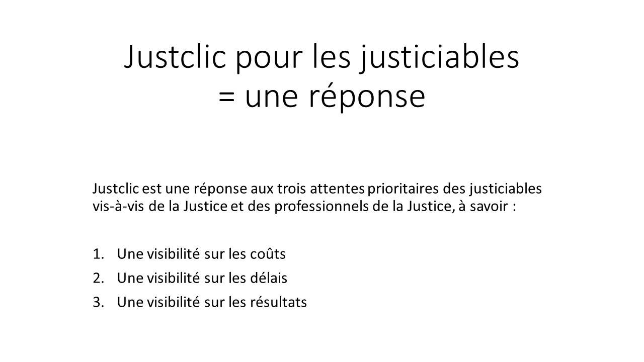 Justclic pour les Justiciables