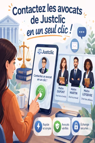 Contactez les avocats de Justclic en un seul clic