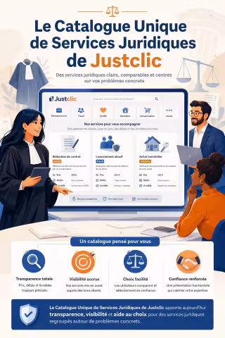 Le Catalogue Unique de Services Juridiques de Justclic